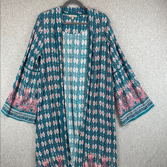 Wonderly boho duster S open front coastal cowgirl music festival kimono - Picture 1 of 12